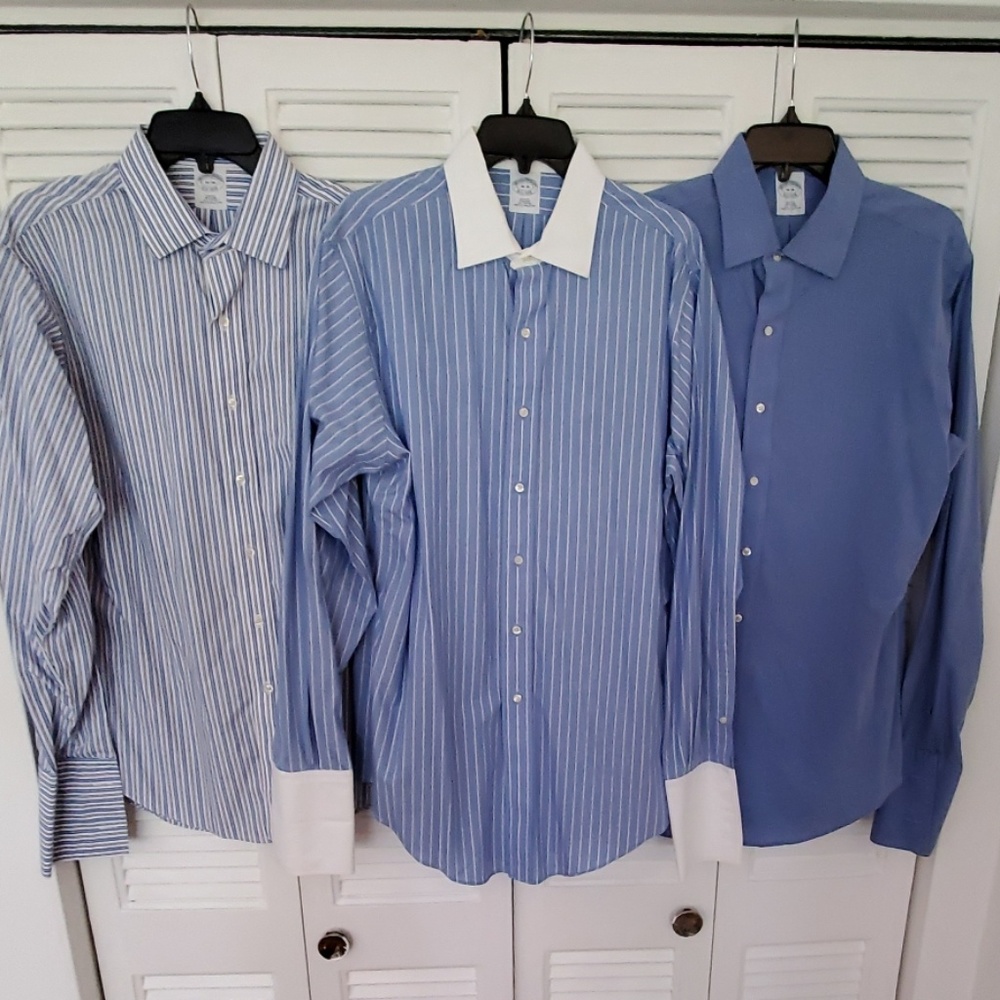 3 Brooks Brothers non-iron French cuff shirts